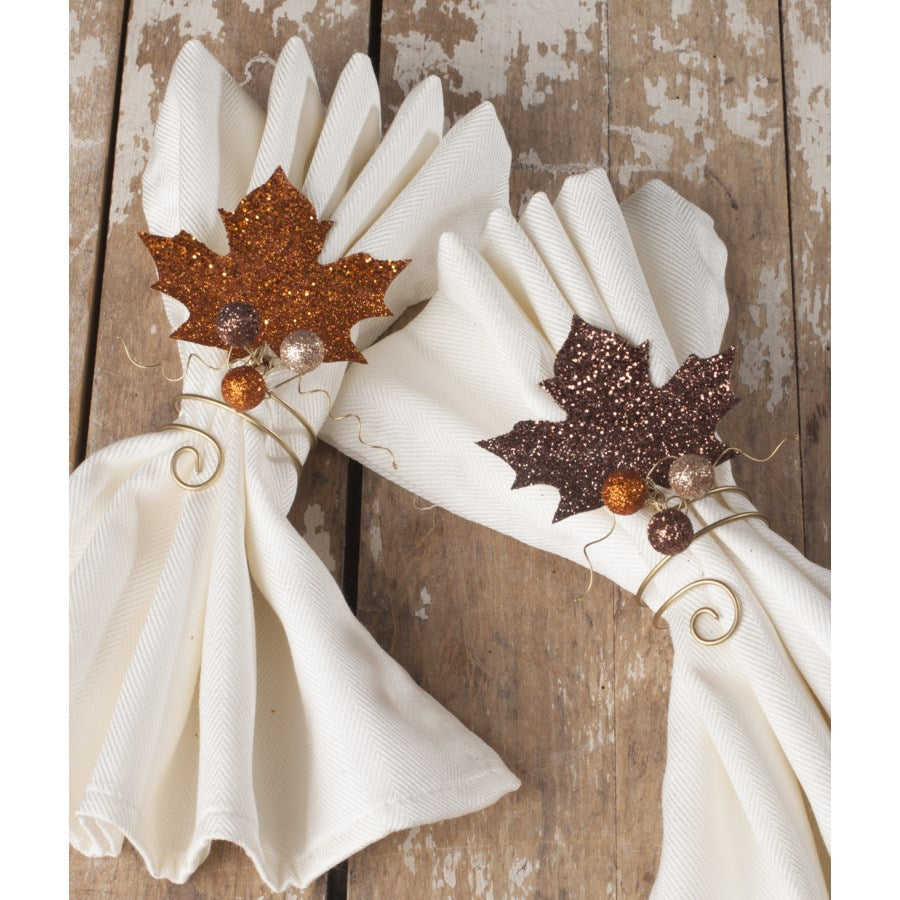 Bethany Lowe - Elegant Leaf Napkin Ring – THE RED DOOR