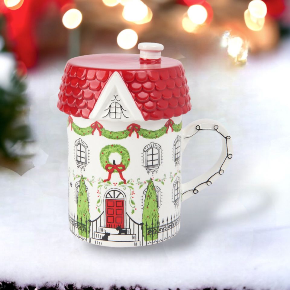 City Sidewalk - House Mug w/Lid