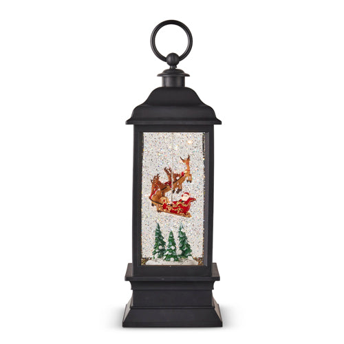 RAZ - 11" SANTA FLYING ANIMATED WATER LANTERN