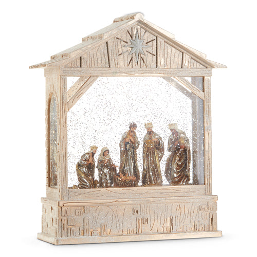 RAZ - 10" NATIVITY MUSICAL LIGHTED WATER CRECHE