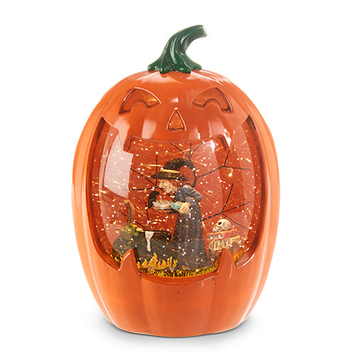 RAZ - 8.5" BREWING WITCH LIGHTED WATER PUMPKIN