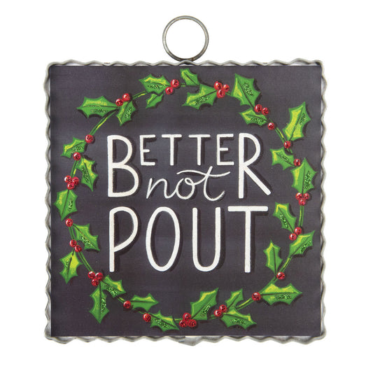 The Round Top Collection - Mini "Better Not Pout" Wreath Print