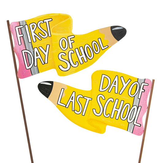 The Round Top Collection - First/Last Day Of School Reversible Flag