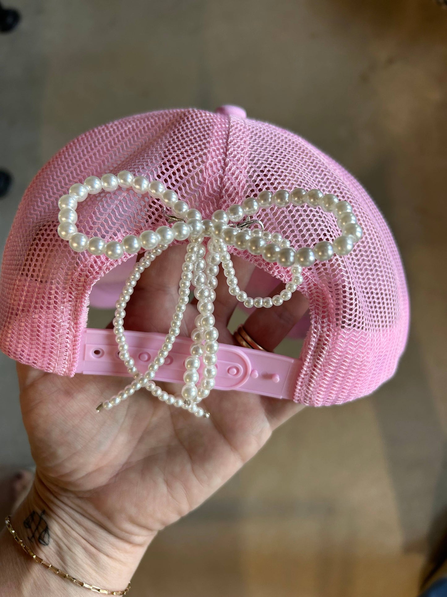 Beaded Trucker Hat Bows