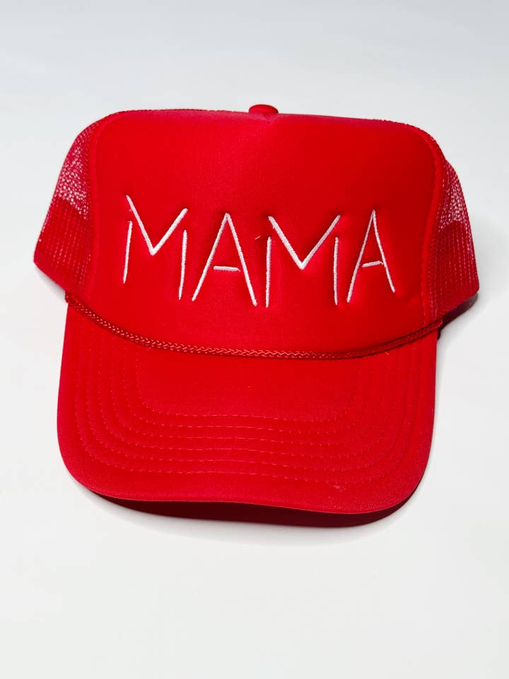 Mama Trucker Hat (Red)