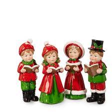 RAZ 5.5" Box of Vintage Children Christmas Caroler Figures - Set of 4