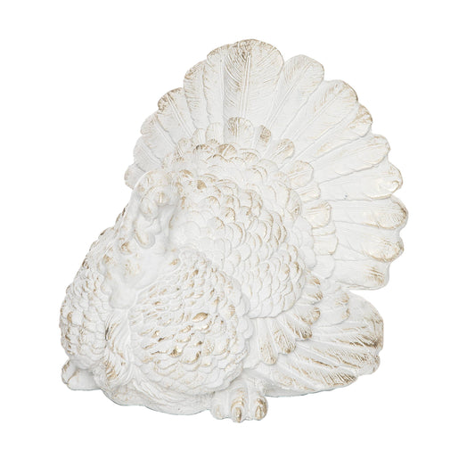 Fall/Harvest White Turkey Thanksgiving Decorative Figurine