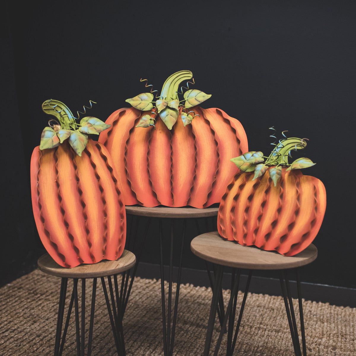 The Round Top Collection - Classic Orange Pumpkins (three sizes to choose from)