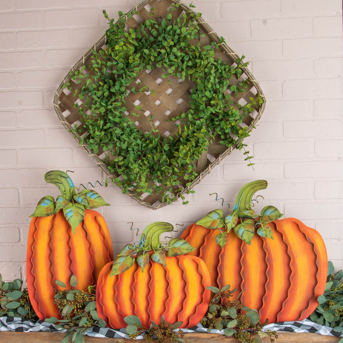 The Round Top Collection - Classic Orange Pumpkins (three sizes to choose from)