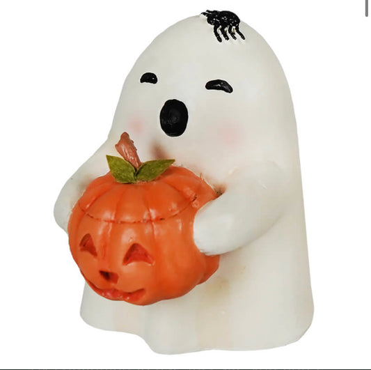 Bethany Lowe - Ghost Gilbert w/ Pumpkin