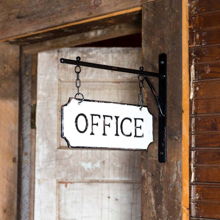 Park Hill - Metal Office Sign with Hanging Display Bar