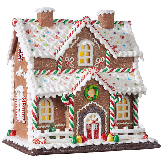 RAZ - 12.25" LIGHTED GINGERBREAD HOUSE