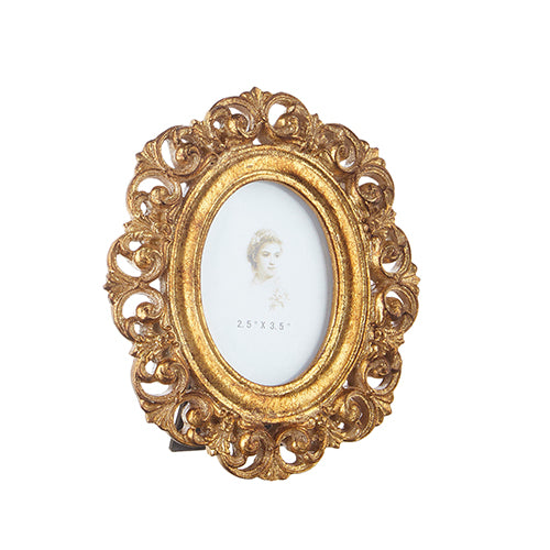 RAZ - 6" ROUND VINTAGE PICTURE FRAME