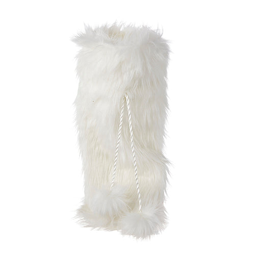 RAZ - 13" FAUX FUR WINE BAG