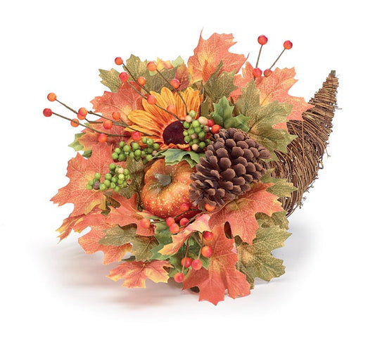 FLORAL CORNUCOPIA TABLE CENTERPIECE LP