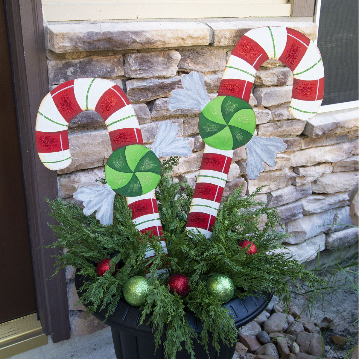 Candy Cane Wreath & round wreath set shops