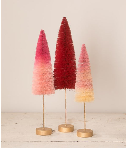 Bethany Lowe - Valentine Ombre Trees - Set of 3