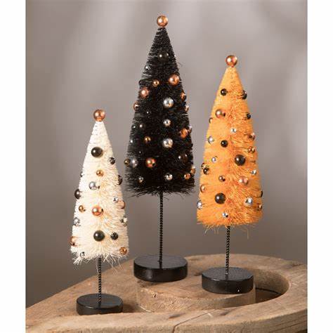 Bethany Lowe - Halloween Confetti Trees Set of 3